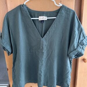 Universal Thread Olive V-Neck Blouse
